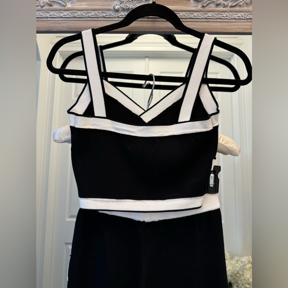 Cider, Black and White Set, Size Small, Crop Top/Wide Leg Pants - Picture 7 of 11